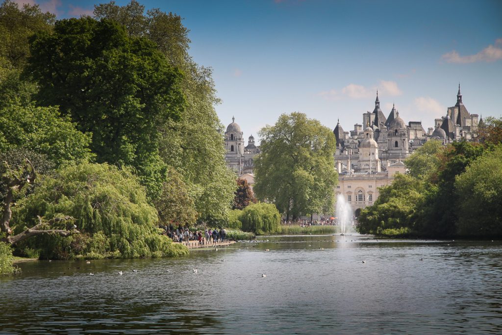 Ouest de Londres vu du Parc St-James
